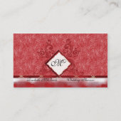 Cartes de visite rouges élégants de conception de (Dos)