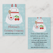 Cartes de visite rouges et bleus de tablier de (Devant / Derrière)