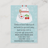 Cartes de visite rouges et bleus de tablier de (Dos)