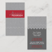 Cartes de visite rouges et gris à la mode de (Devant / Derrière)