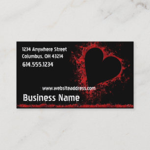 Cartes de visite rouges sanglants grunges de