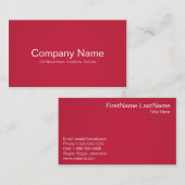 Cartes de visite rouges simples et professionnels (Devant / Derrière)