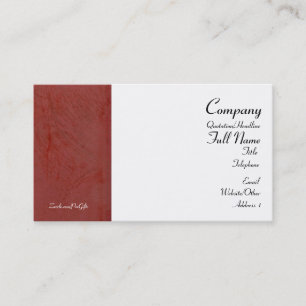 Cartes de visite rouges toscans