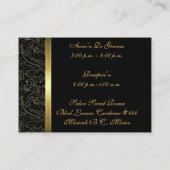 Cartes de visite RSVP Masquerade verte (Dos)