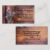 Cartes de visite rustiques de porte (Devant / Derrière)