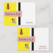 Cartes de visite, Salon de beauté Coiffure (Devant / Derrière)