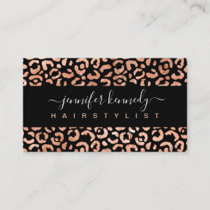 Cartes de visite Salon de beauté imprimé léopard r