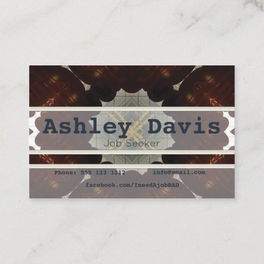 Cartes de visite sans emploi (Dos)