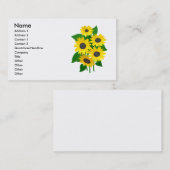 Cartes de visite Sassy Sunflowers (Devant / Derrière)