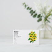 Cartes de visite Sassy Sunflowers (Debout devant)
