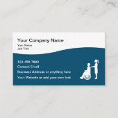 Cartes de visite seniors en fauteuil roulant en so (Devant)