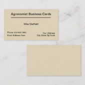 Cartes de visite Services d'agronome (Devant / Derrière)