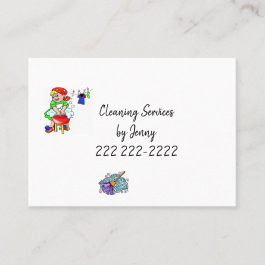 Cartes de visite, Services de nettoyage (Devant)