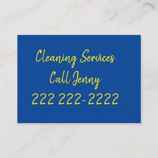 Cartes de visite, Services de nettoyage (Devant)