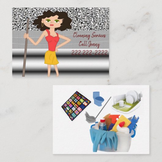 Cartes de visite, Services de nettoyage (Devant / Derrière)