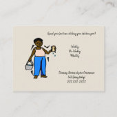 Cartes de visite, Services de nettoyage de dame (Dos)