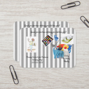 Cartes de visite, Services de nettoyage de dame