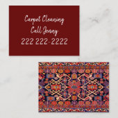 Cartes de visite, Services de nettoyage de tapis (Devant / Derrière)