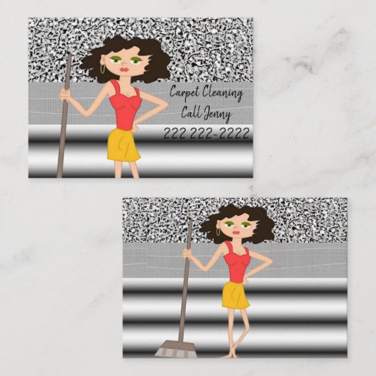Cartes de visite, Services de nettoyage de tapis (Devant / Derrière)