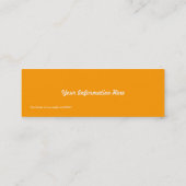 Cartes de visite Signets Abstraits Orange (Dos)