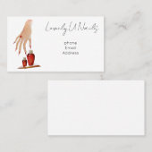 Cartes de visite Simple Chic Ongles (Devant / Derrière)