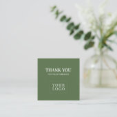 Cartes de visite Simple Green Modern Merci (Debout devant)