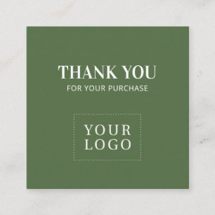 Cartes de visite Simple Green Modern Merci