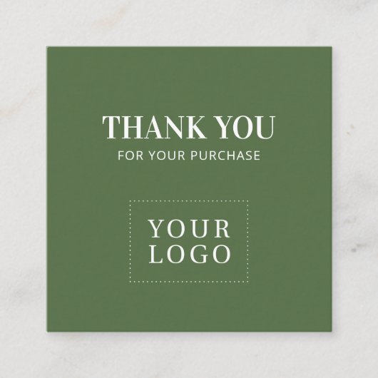 Cartes de visite Simple Green Modern Merci (Devant)