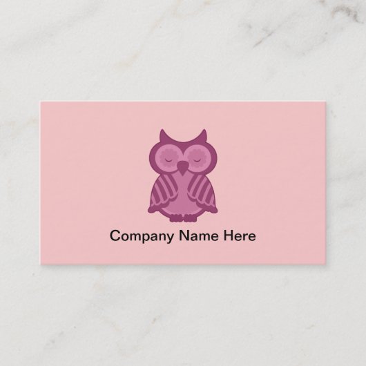 Cartes de visite Simple Hibou (Devant)
