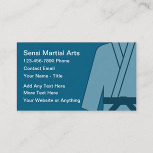 Cartes de visite Simple Moderne d'Arts Martiaux