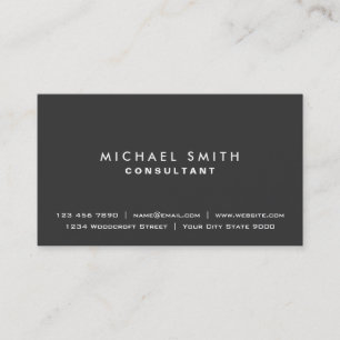 Cartes de visite simple noires modernes