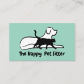 Cartes de visite Simple Thème Garde d'animaux (Devant)