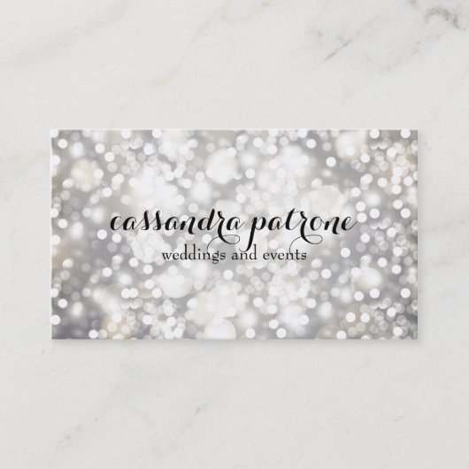 Cartes de visite simplement chics d'argent et d'or (Devant)