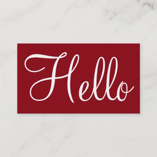 Cartes de visite simples (Devant)