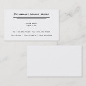 Cartes de visite simples (Devant / Derrière)