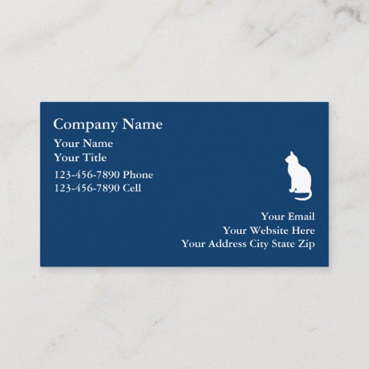 Cartes de visite simples (Dos)