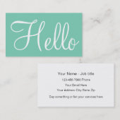 Cartes de visite simples (Devant / Derrière)