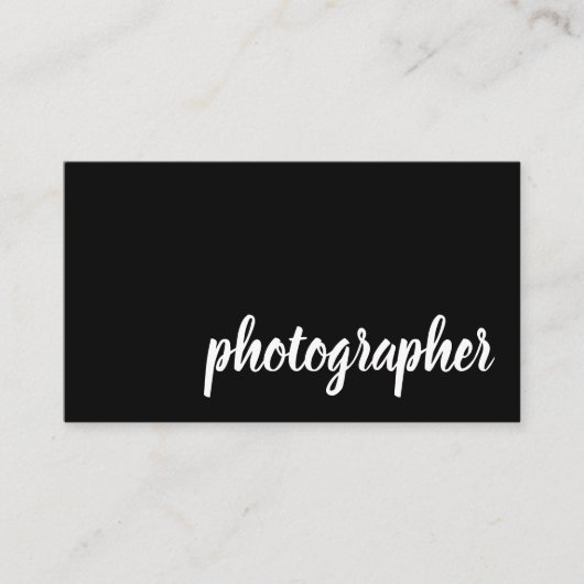 Cartes de visite simples à typographie noire moder (Devant)