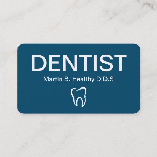 Cartes de visite simples audacieux de dentiste (Devant)