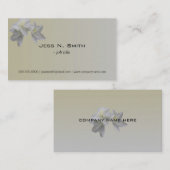 cartes de visite simples avec fleur d'azalée blanc (Devant / Derrière)