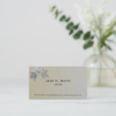 cartes de visite simples avec fleur d'azalée blanc (Debout devant)
