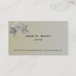 cartes de visite simples avec fleur d'azalée blanc