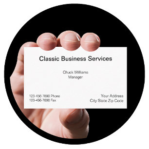 Cartes de visite simples classiques