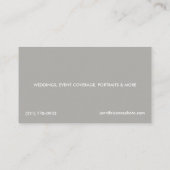 Cartes de visite simples d'appareil-photo de (Dos)