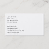 Cartes de visite simples d'assurance-vie (Dos)