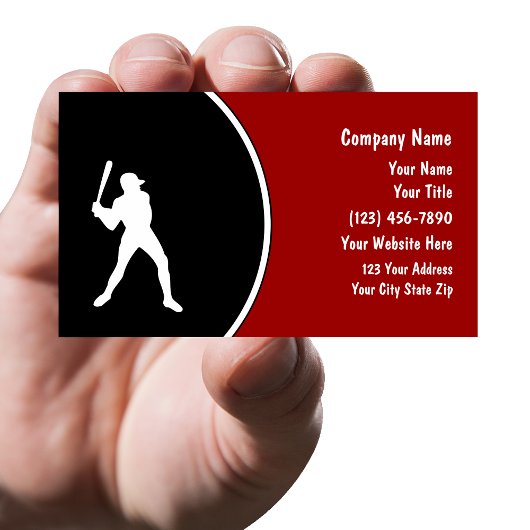 Cartes de visite simples de baseball