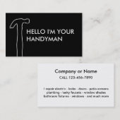 Cartes de visite simples de bricoleur (Devant / Derrière)