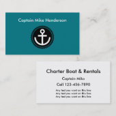 Cartes de visite simples de canotage (Devant / Derrière)