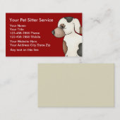 Cartes de visite simples de chien (Devant / Derrière)