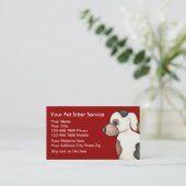 Cartes de visite simples de chien (Debout devant)